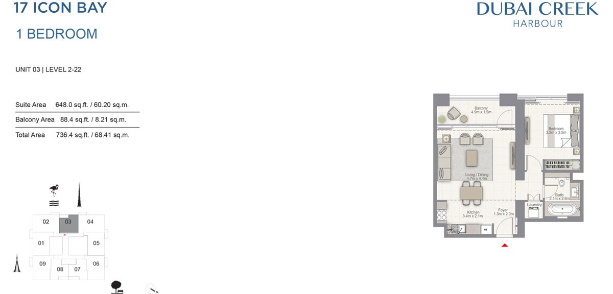 1, 2 & 3 Bedrooms - Floor 1