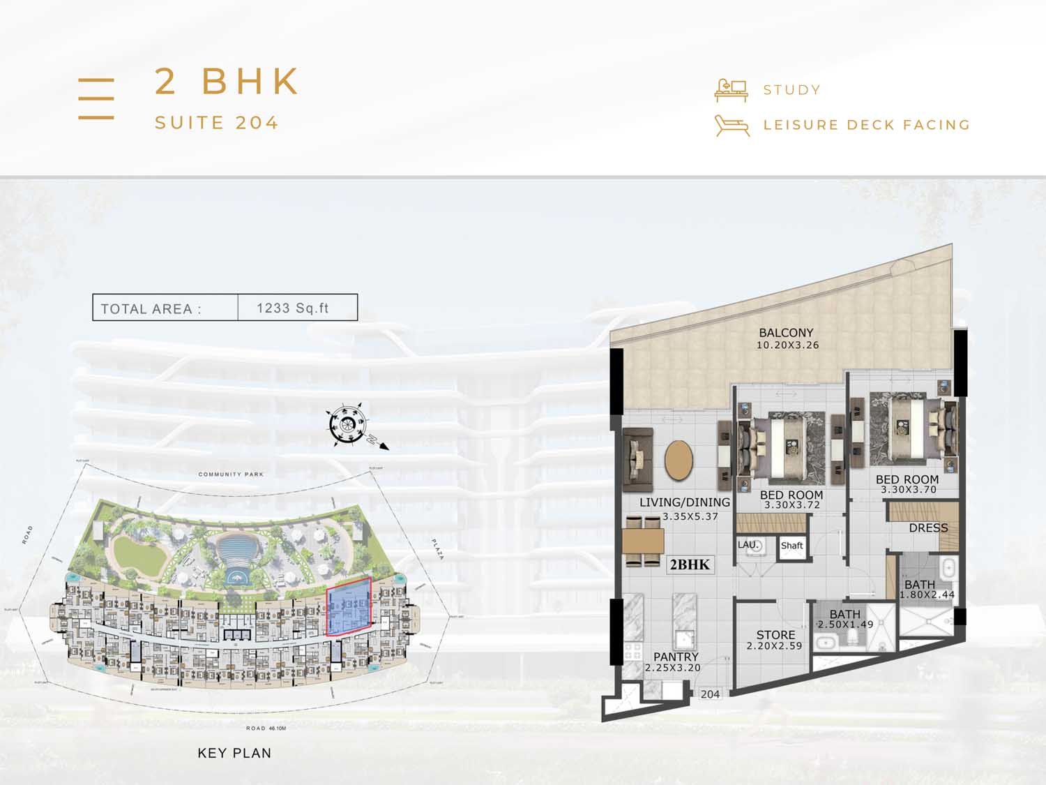1, 2 & 3 Bedroom - Floor 1