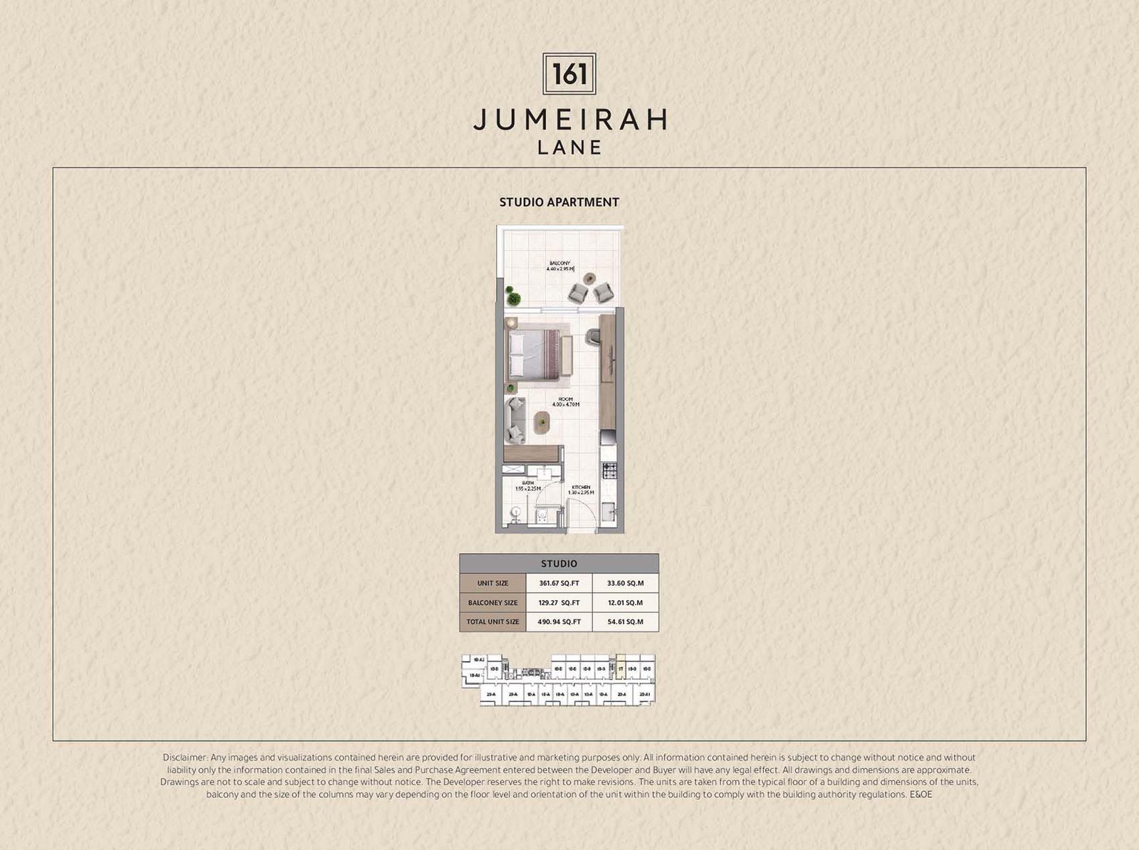 Studio, 1, & 2 Bedroom - Floor 1